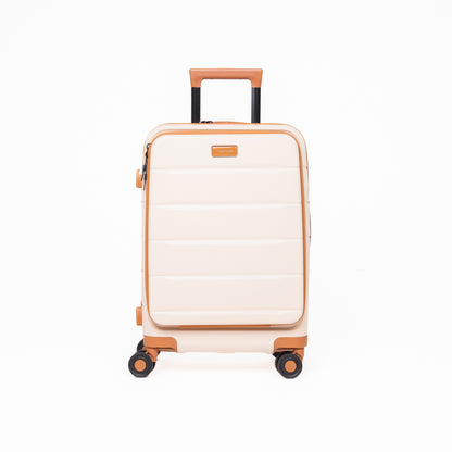 Landisun Bridgeport Lightweight 20 inch Carry On with Zippered Front Pocket and Laptop Sleeve