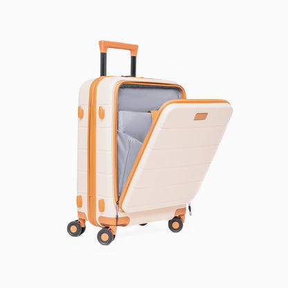 Landisun Bridgeport Lightweight 20 inch Carry On with Zippered Front Pocket and Laptop Sleeve