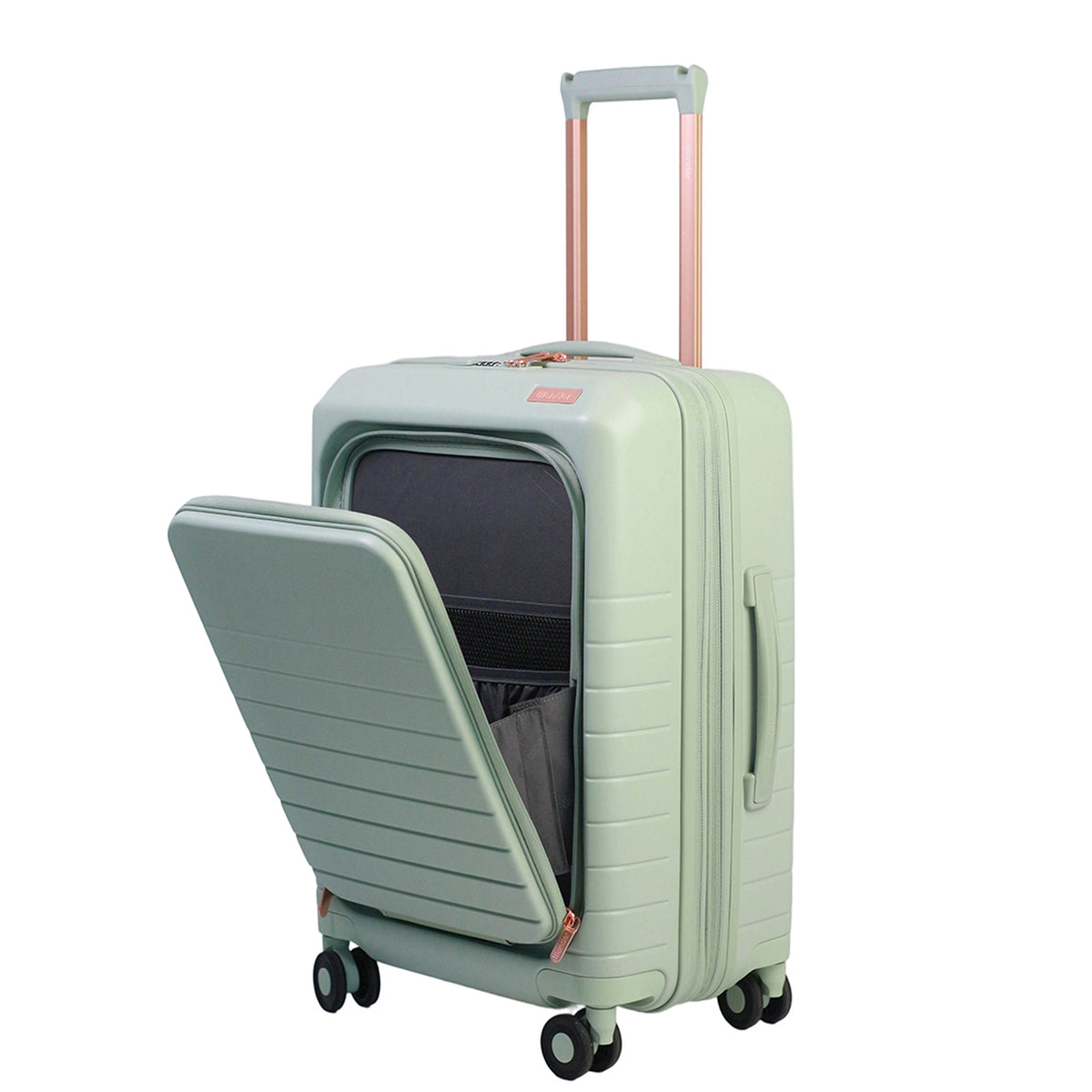 Wonder Barcelona Hardside Spinner Carry-On Luggage with Front Pocket and Laptop Sleeve