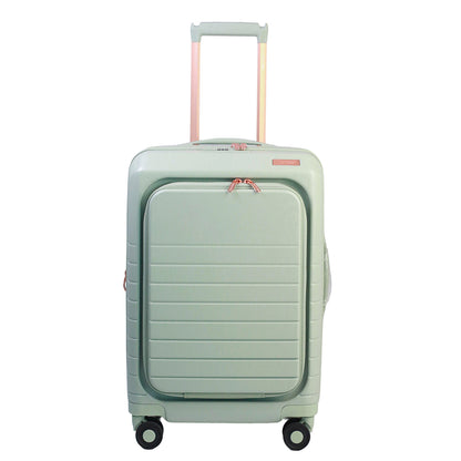 Wonder Barcelona Hardside Spinner Carry-On Luggage with Front Pocket and Laptop Sleeve