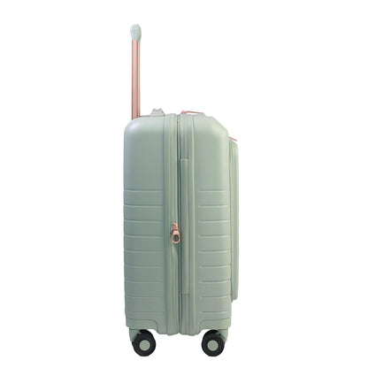 Wonder Barcelona Hardside Spinner Carry-On Luggage with Front Pocket and Laptop Sleeve